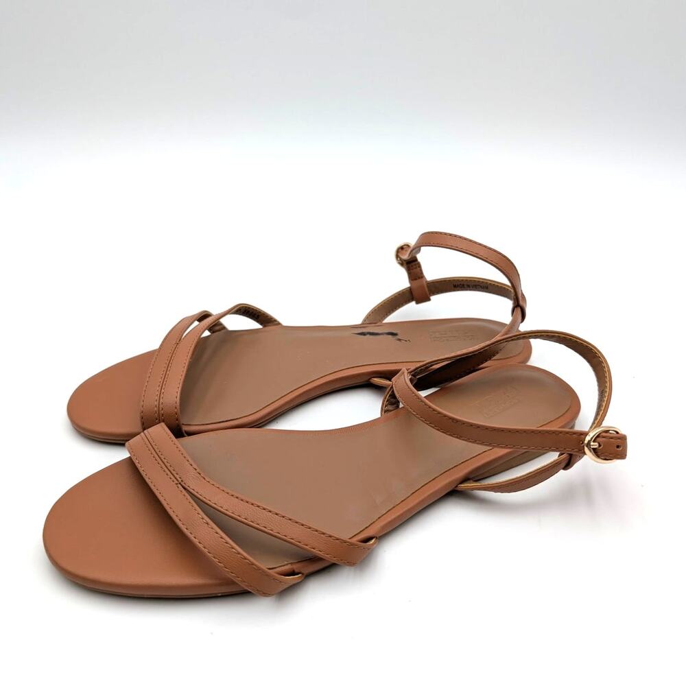 Nordstrom Rack Paros Strappy Flat Sandal Women's Tan/Brown Size US6M EU36